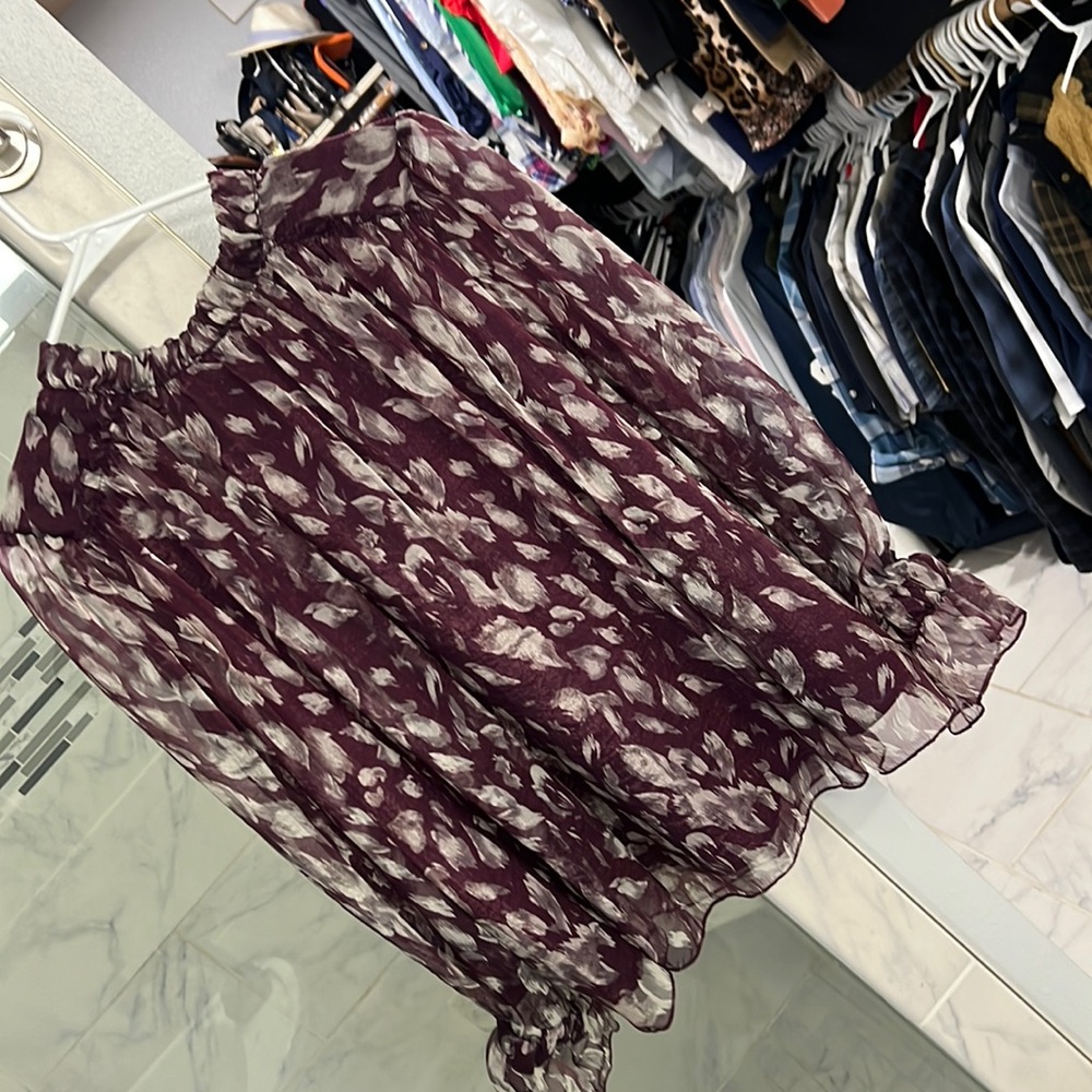Size large purple and silver blouse